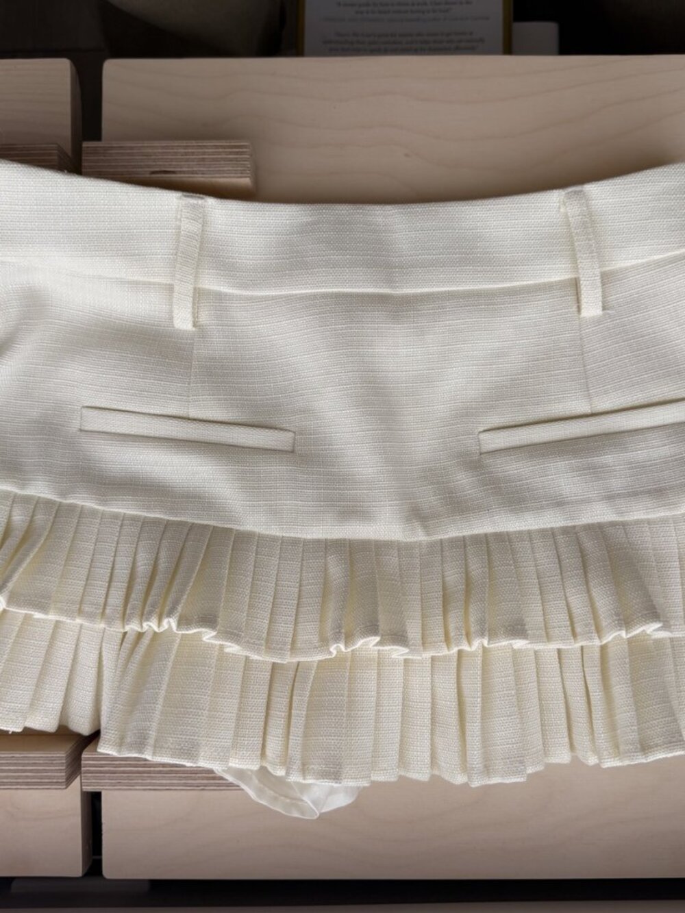 LIONESS Double Ruffle Mini Skort Soft Lemon XS